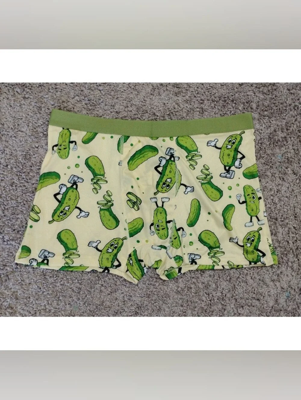 IRONYTE Men's Boxer Briefs Cartoon Pickle Graphic
